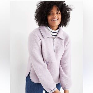 Madewell Polartec Fleece Popover lavender Jacket size medium